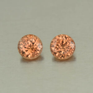 ImperialZircon round pair 6.9mm 3.56cts H zn5087 SOLD