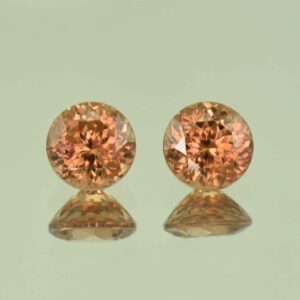 ImperialZircon round pair 7.5mm 5.24cts H zn6884 SOLD