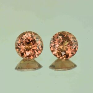 ImperialZircon round pair 8.0mm 4.92cts H zn5716 scaled 1 SOLD