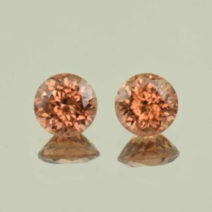 ImperialZircon round pair 8.1mm 6.27cts H zn6813 SOLD