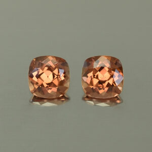 ImperialZircon sq cush pair 6.0mm 2.83cts H zn4366 SOLD