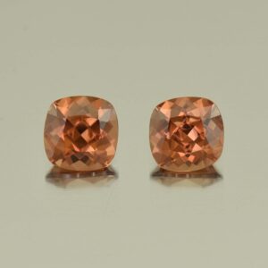 ImperialZircon sq cush pair 7.0mm 4.62cts H zn5412 SOLD
