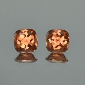 ImperialZircon sq cush pair 8.0mm 6.27cts H zn2157 crop SOLD