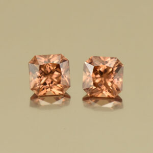 ImperialZircon sq rad pair 6.0mm 3.22cts H zn4359 SOLD