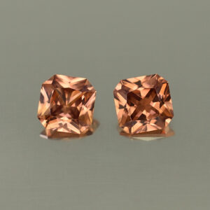 ImperialZircon sq rad pair 6.0x5.8mm 2.52cts H zn4355