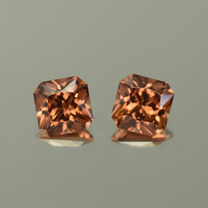 ImperialZircon sq rad pair 6.5mm 3.92cts H zn4360 SOLD