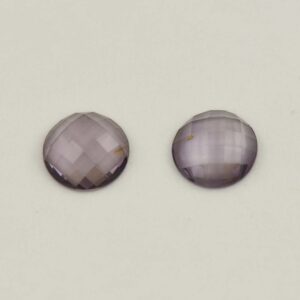 LavenderSpinel round rosecut pair 5.0mm 0.77cts N sp763 a SOLD