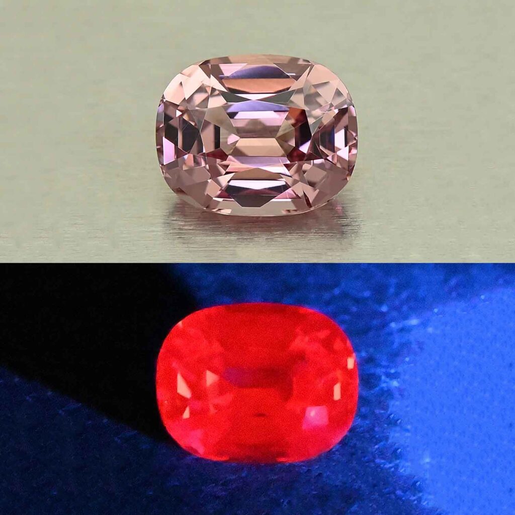 MalayaDragonGarnet cush 8.6x6.9mm 2.57cts N ma467 combo UV SOLD