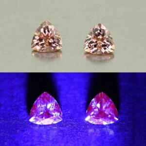 MalayaDragonGarnet trill pair 4.5mm 0.88cts N ma399 combo UV scaled 1