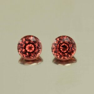 MalayaGarnet round pair 5.0mm 1.28cts N ma256 scaled 1 SOLD