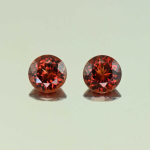 MalayaGarnet round pair 7.0mm 3.14cts N ma365