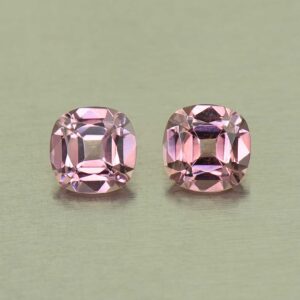 MalayaGarnet sq cush pair 5.0x5.0mm 1.28cts N ma327 SOLD
