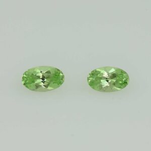 MintGrossular oval pair 5.0x3.0mm 0.51cts N mg498