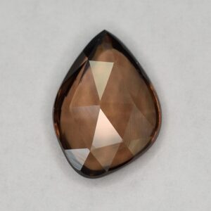 MochaZircon freeform rose cut 11.1x7.9mm 3.14cts N zn2910