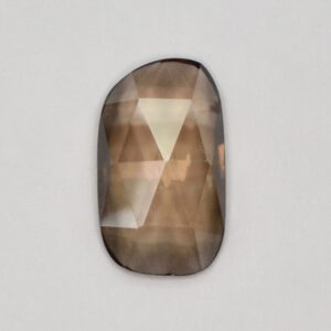 MochaZircon freeform rose cut 12.4x7.1mm 3.77cts N zn2906