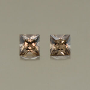 MochaZircon princess pair 4.0mm 0.96cts N zn4864 SOLD