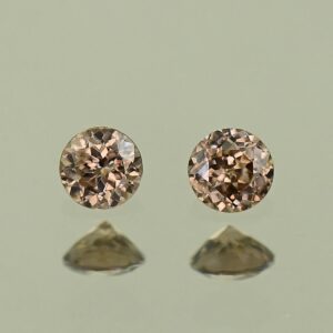 MochaZircon round pair 3.0mm 0.32cts N zn3844