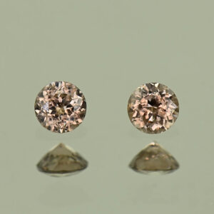 MochaZircon round pair 3.0mm 0.33cts N zn3842