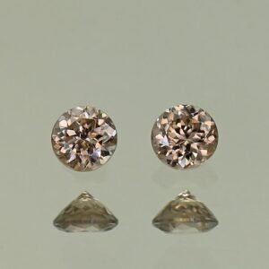 MochaZircon round pair 3.0mm 0.33cts N zn3845