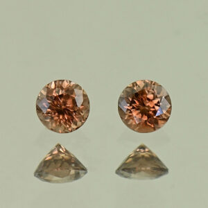 MochaZircon round pair 3.5mm 0.53cts N zn3874