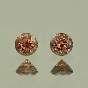 MochaZircon round pair 3.5mm 0.56cts N zn3875