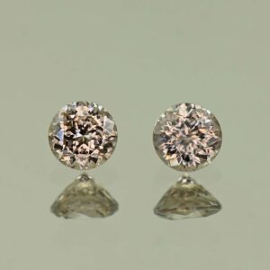 MochaZircon round pair 4.5mm 1.15cts N zn3878
