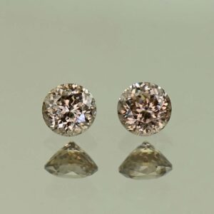 MochaZircon round pair 4.5mm 1.20cts N zn3879