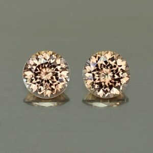 MochaZircon round pair 5.0mm 1.43cts N zn2650 SOLD