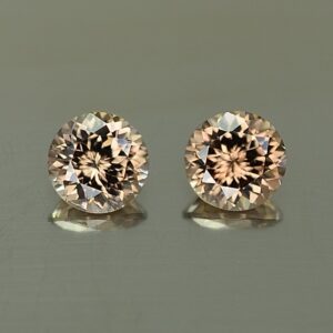 MochaZircon round pair 5.0mm 1.46cts N zn1588 SOLD