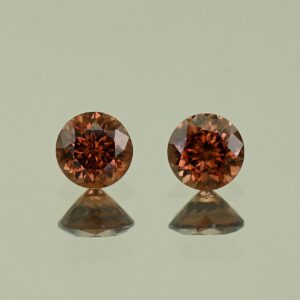 MochaZircon round pair 5.0mm 1.48cts N zn3900