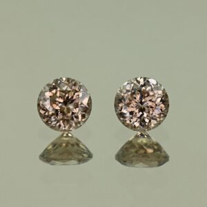 MochaZircon round pair 5.0mm 1.60cts N zn3887