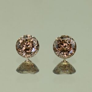 MochaZircon round pair 5.0mm 1.63cts N zn3884