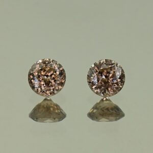 MochaZircon round pair 5.1mm 1.68cts N zn3902
