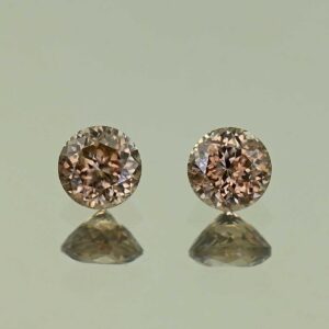 MochaZircon round pair 5.1mm 1.70cts N zn3885