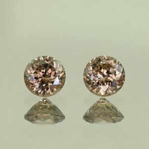 MochaZircon round pair 5.5mm 1.99cts N zn3904 SOLD