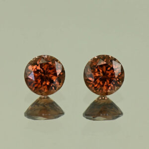 MochaZircon round pair 5.5mm 2.02cts N zn3891