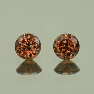MochaZircon round pair 5.5mm 2.11cts N zn3854