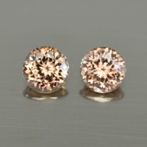 MochaZircon round pair 6.5mm 3.21cts zn2017