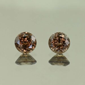 MochaZircon round pair 6.5mm 3.22cts N zn2018