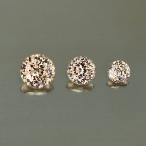 MochaZircon round suite 4.0 5.0 6.0mm 2.49cts N zn2929