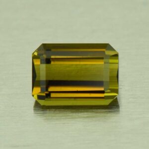 OliveTourmaline eme cut 7.0x5.0mm 1.06cts N ct655