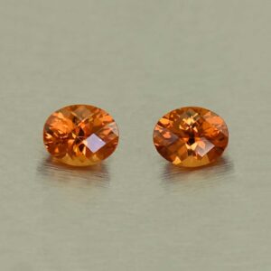 OrangeGrossular ch oval pair 5.0x4.0mm 0.82cts N og221