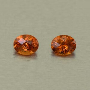 OrangeGrossular ch oval pair 5.0x4.0mm 0.83cts N og222