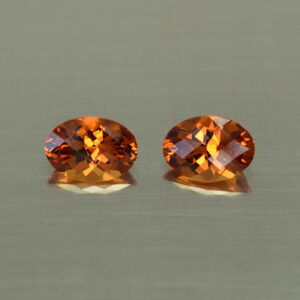 OrangeGrossular ch oval pair 7.0x5.0mm 1.73cts N og182 SOLD