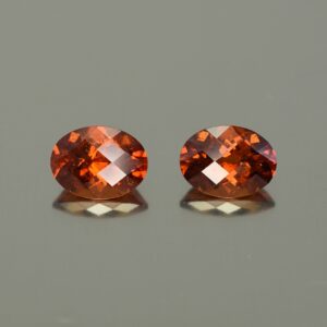 OrangeGrossular ch oval pair 8.0x6.0mm 2.74cts og154 SOLD