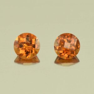 OrangeGrossular ch round pair 5.0mm 1.20cts N og191 SOLD