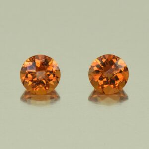 OrangeGrossular ch round pair 5.0mm 1.21cts N og202 SOLD