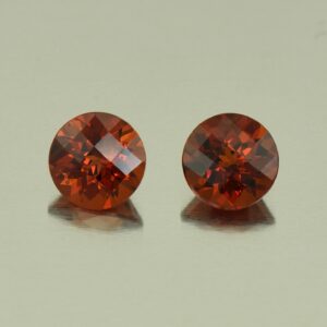 OrangeGrossular ch round pair 6.0mm 2.01cts N og204 SOLD