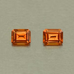 OrangeGrossular eme cut pair 5.1x4.1mm 5.0x4.0mm 0.92cts N og225
