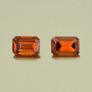 OrangeGrossular eme cut pair 6.0x4.0mm 1.28cts N og208